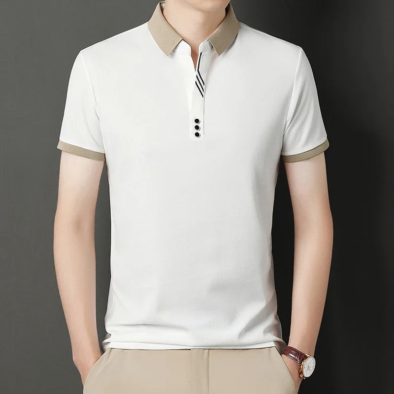 Summer Men's Short Sleeved Polo Shirt Sportswear Casual Loose Oversized Top Classic Solid V-neck Lightweight Top
Summer Men's Short Sleeved Polo Shirt Sportswear Casual Loose Oversized Top Classic Solid V-neck Lightweight Top