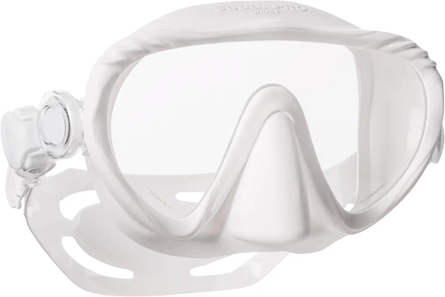 Low Volume Frameless Scuba Diving Mask with Ultra Clear Single Lens, Silicone Skirt and Easy Adjust Strap Buckles, White
Low Volume Frameless Scuba Diving Mask with Ultra Clear Single Lens, Silicone Skirt and Easy Adjust Strap Buckles, White