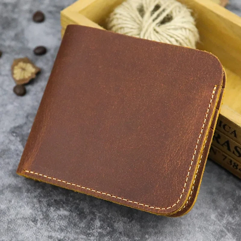 Handmade Small Wallet Men Genuine Leather Vintage Mens Wallets Multi-card Bit Money Bag Top Layer Cow Leather Purse
Handmade Small Wallet Men Genuine Leather Vintage Mens Wallets Multi-card Bit Money Bag Top Layer Cow Leather Purse