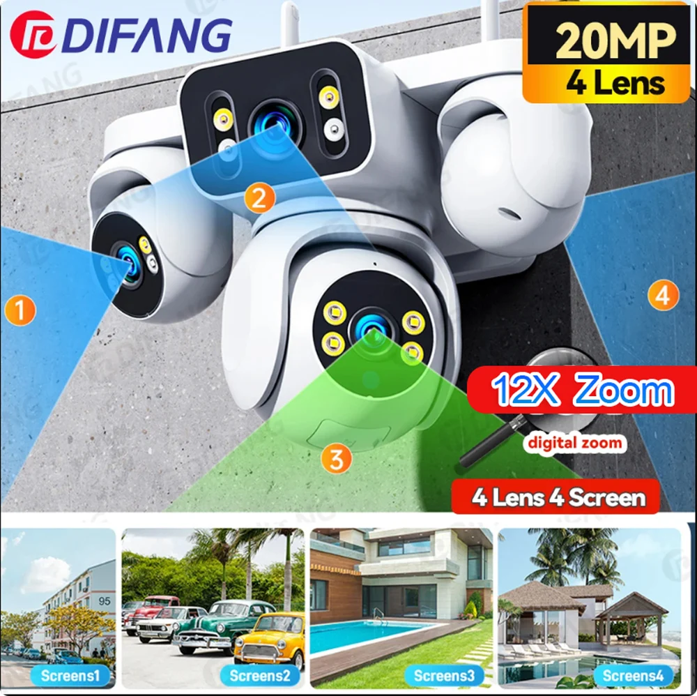 10K 20MP Wi-Fi IP-камера Четырехэкранный 16-кратный зум CCTV Видеонаблюдение Ai Track 10K Четырехэкранная Wi-Fi камера безопасности Открытый
10K 20MP Wi-Fi IP-камера Четырехэкранный 16-кратный зум CCTV Видеонаблюдение Ai Track 10K Четырехэкранная Wi-Fi камера безопасности Открытый