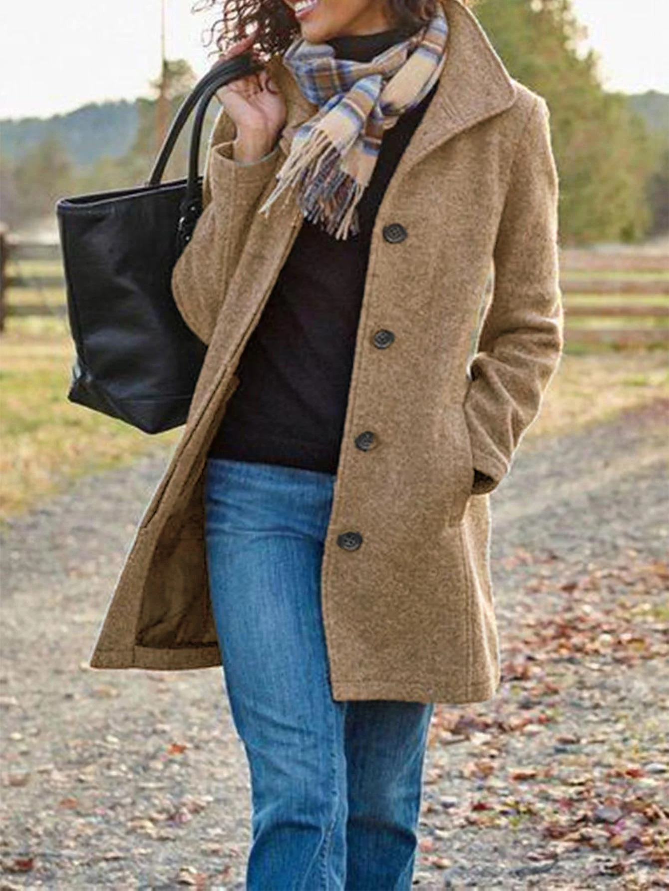 New Fashion Casual Long Sleeve Turn-down Collar Single Breasted Solid Color Slim Fit Wool & Blends Coat For Women,5 Colors
New Fashion Casual Long Sleeve Turn-down Collar Single Breasted Solid Color Slim Fit Wool & Blends Coat For Women,5 Colors