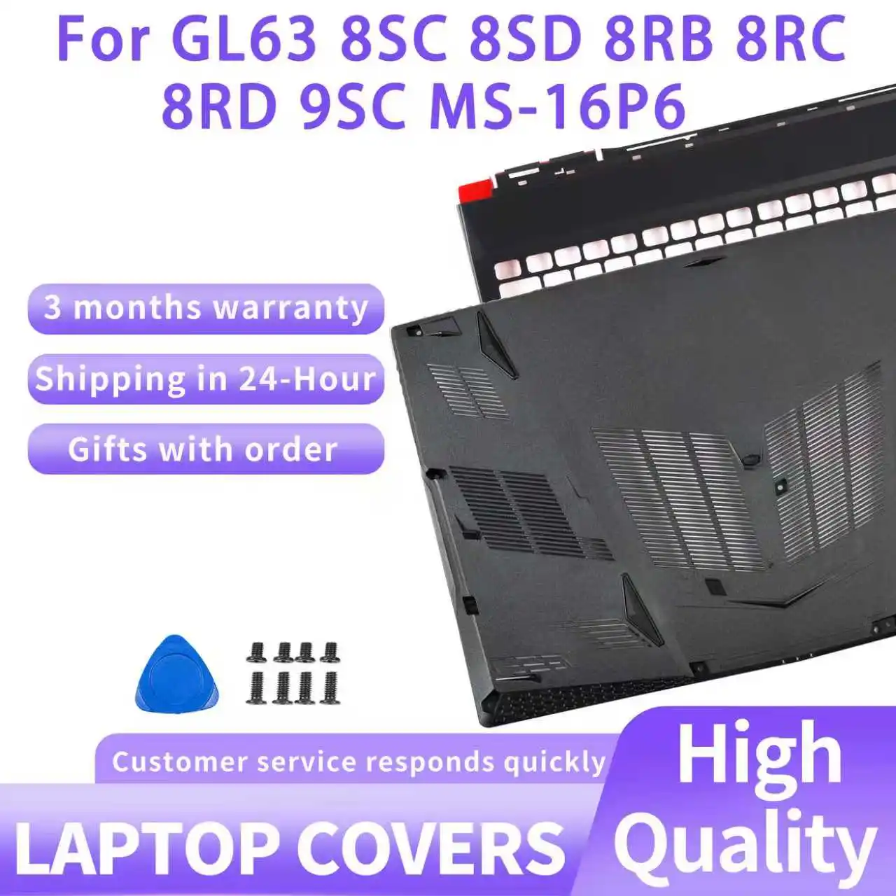 New Cover For GL63 MS-16P6/16P5 MS-16P7 8SC 8SD 8RB 8RC 8RCS 8RD 9SC Palmrest Bottom
New Cover For GL63 MS-16P6/16P5 MS-16P7 8SC 8SD 8RB 8RC 8RCS 8RD 9SC Palmrest Bottom