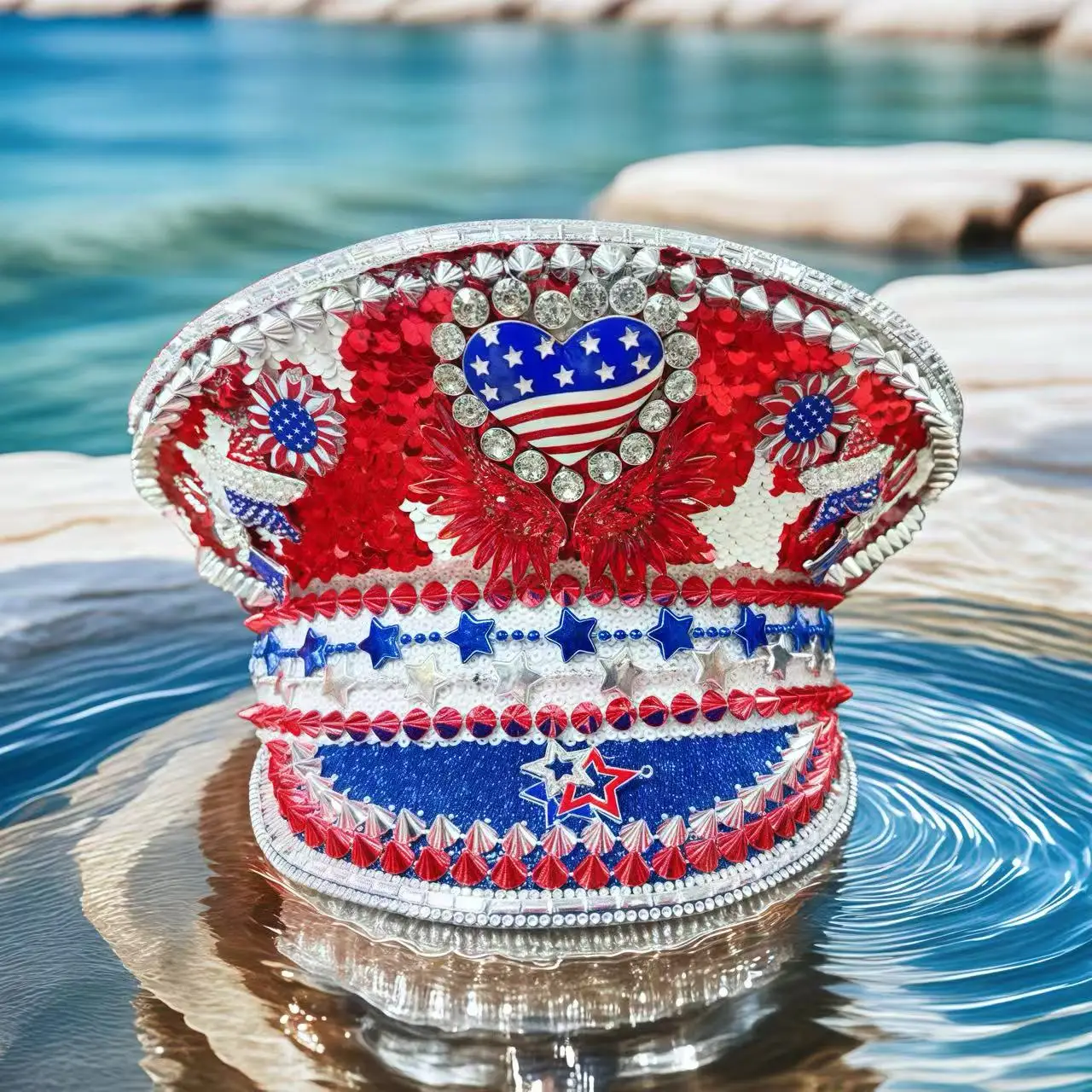 Steampunk Captain Hat Rhinestone for Carnival, Mardi Gras, Vintage Military Accessories & Cap for Men & Women
Steampunk Captain Hat Rhinestone for Carnival, Mardi Gras, Vintage Military Accessories & Cap for Men & Women