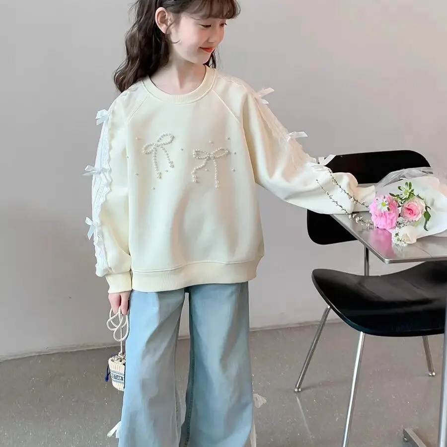 Spring and Autumn Girls' Round Neck Pullover Shirt Fashionable Children's Casual Loose Sweet Hoodie Long Sleeve Top 110-170cm
Spring and Autumn Girls' Round Neck Pullover Shirt Fashionable Children's Casual Loose Sweet Hoodie Long Sleeve Top 110-170cm