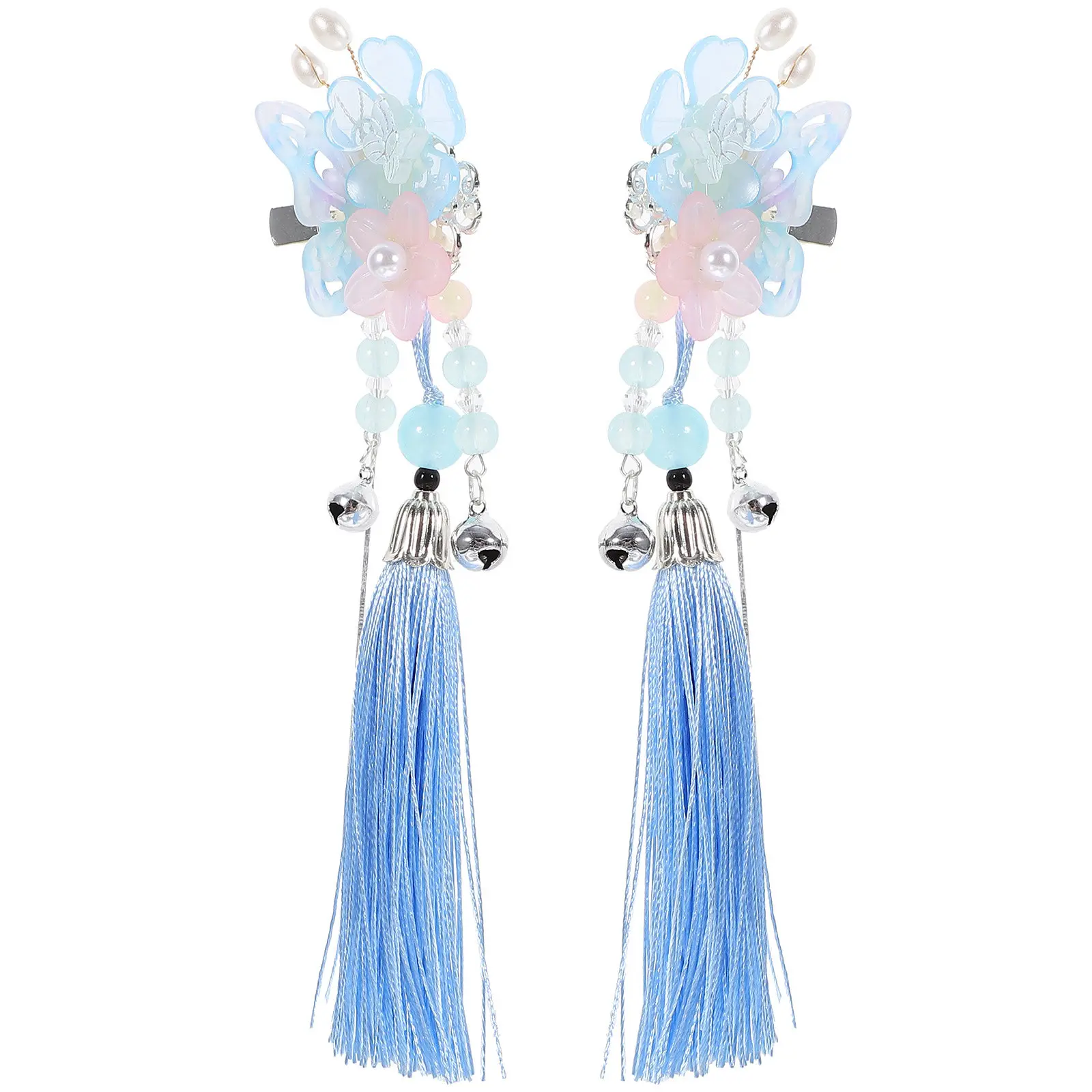 1Pair Exquisite Hanfu Hair Clips Butterfly Tassel Flower Bell Decoration Alloy Plastic Nylon Material Bridal Wedding Aesthetic
1Pair Exquisite Hanfu Hair Clips Butterfly Tassel Flower Bell Decoration Alloy Plastic Nylon Material Bridal Wedding Aesthetic