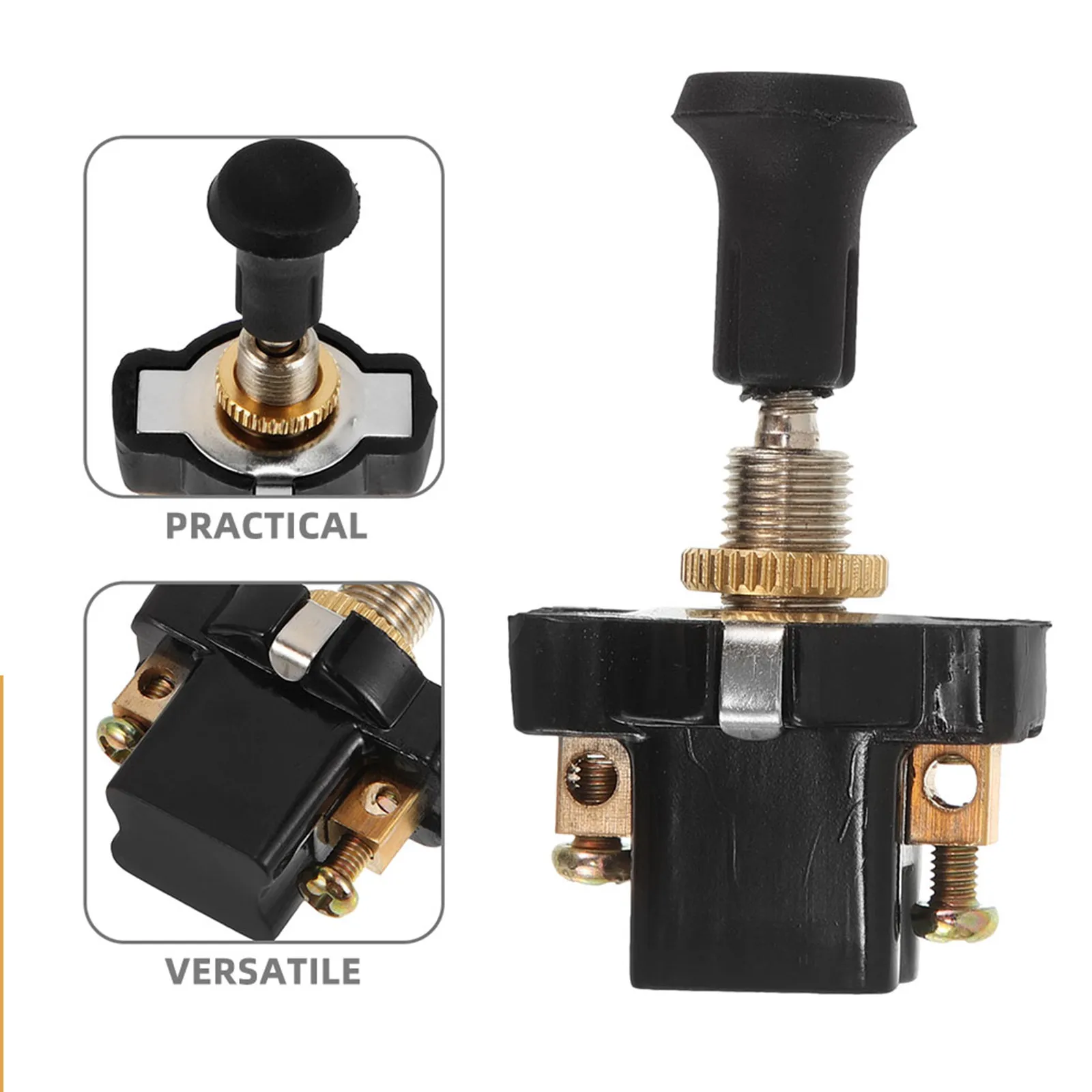 2Pcs Headlight Switch Universal 12V24V Single Pull Switch Efficient for Truck Modification Auto Pull Light Fixture
2Pcs Headlight Switch Universal 12V24V Single Pull Switch Efficient for Truck Modification Auto Pull Light Fixture