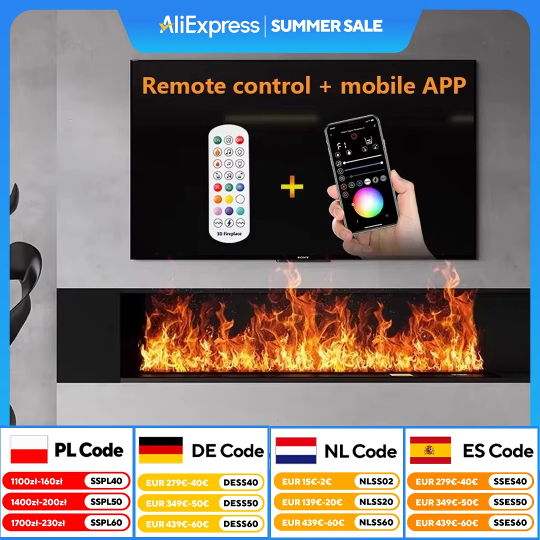 3D Atomized Fireplace With Colorful Steam Flame ECO Decorative Customized Mist Intelligent Indoor Electric Water Vapor Fireplace
3D Atomized Fireplace With Colorful Steam Flame ECO Decorative Customized Mist Intelligent Indoor Electric Water Vapor Fireplace