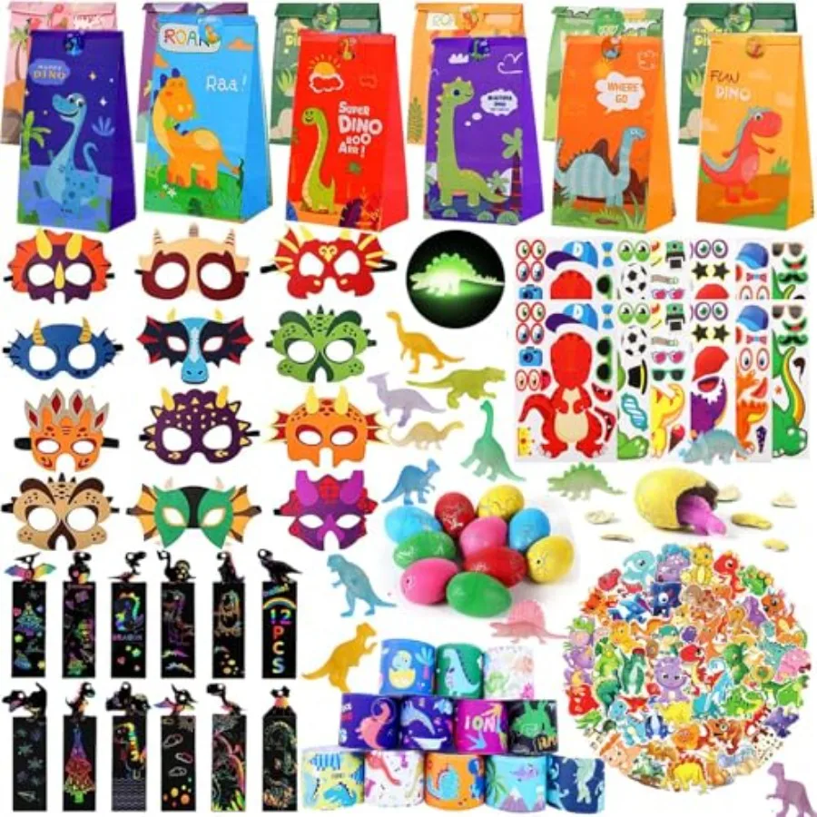 Dinosaur Party Favors For 12,Dinosaur Birthday Party Supplies, Dinosaur Goodie Bags for Boys Girls Birthday, Dinosaur Gifts Bag
Dinosaur Party Favors For 12,Dinosaur Birthday Party Supplies, Dinosaur Goodie Bags for Boys Girls Birthday, Dinosaur Gifts Bag