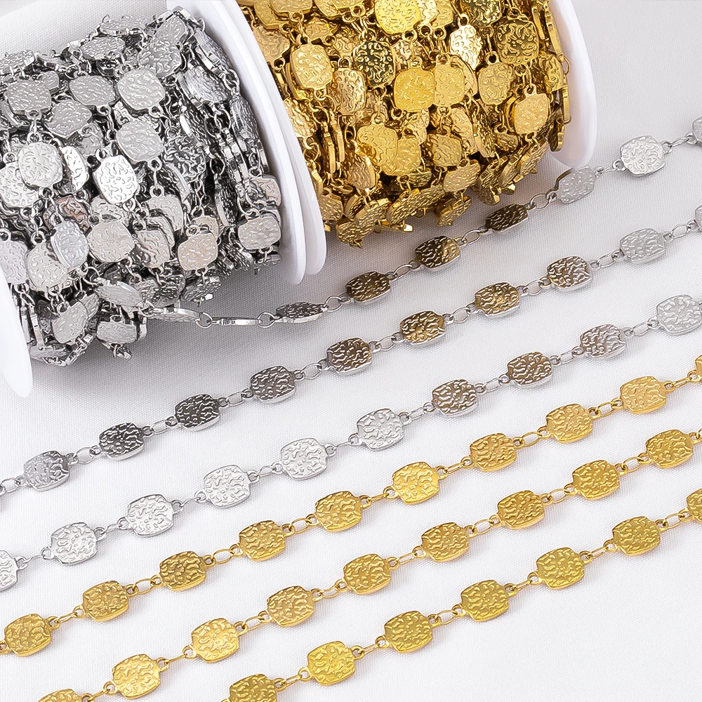 0.5/1Meter Stainless Steel Gold Geometry Square Embossing Link Chain For DIY Women Bracelets Necklace Jewelry Making Accessories
0.5/1Meter Stainless Steel Gold Geometry Square Embossing Link Chain For DIY Women Bracelets Necklace Jewelry Making Accessories