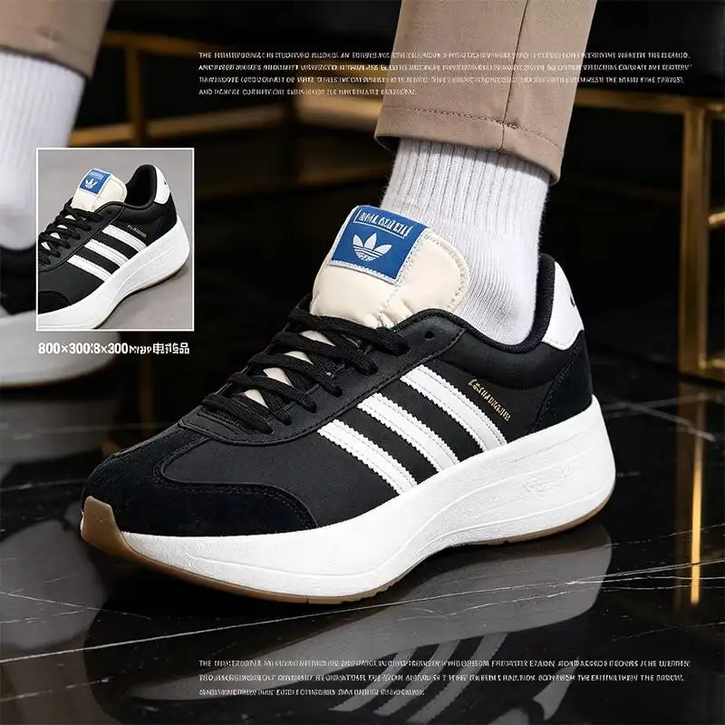 New Adidas Originals Men Black White Three Stripes Suede Platform Chunky Casual Walking Sneakers JI0836
New Adidas Originals Men Black White Three Stripes Suede Platform Chunky Casual Walking Sneakers JI0836