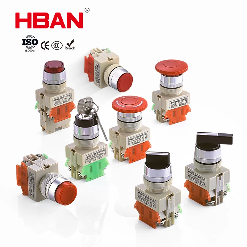 HBAN ABS Push Button Switch 22mm IP67 10A 660V Industrial Control Panel Flat/Rotary Head Momentary/Latching Push Switch
HBAN ABS Push Button Switch 22mm IP67 10A 660V Industrial Control Panel Flat/Rotary Head Momentary/Latching Push Switch