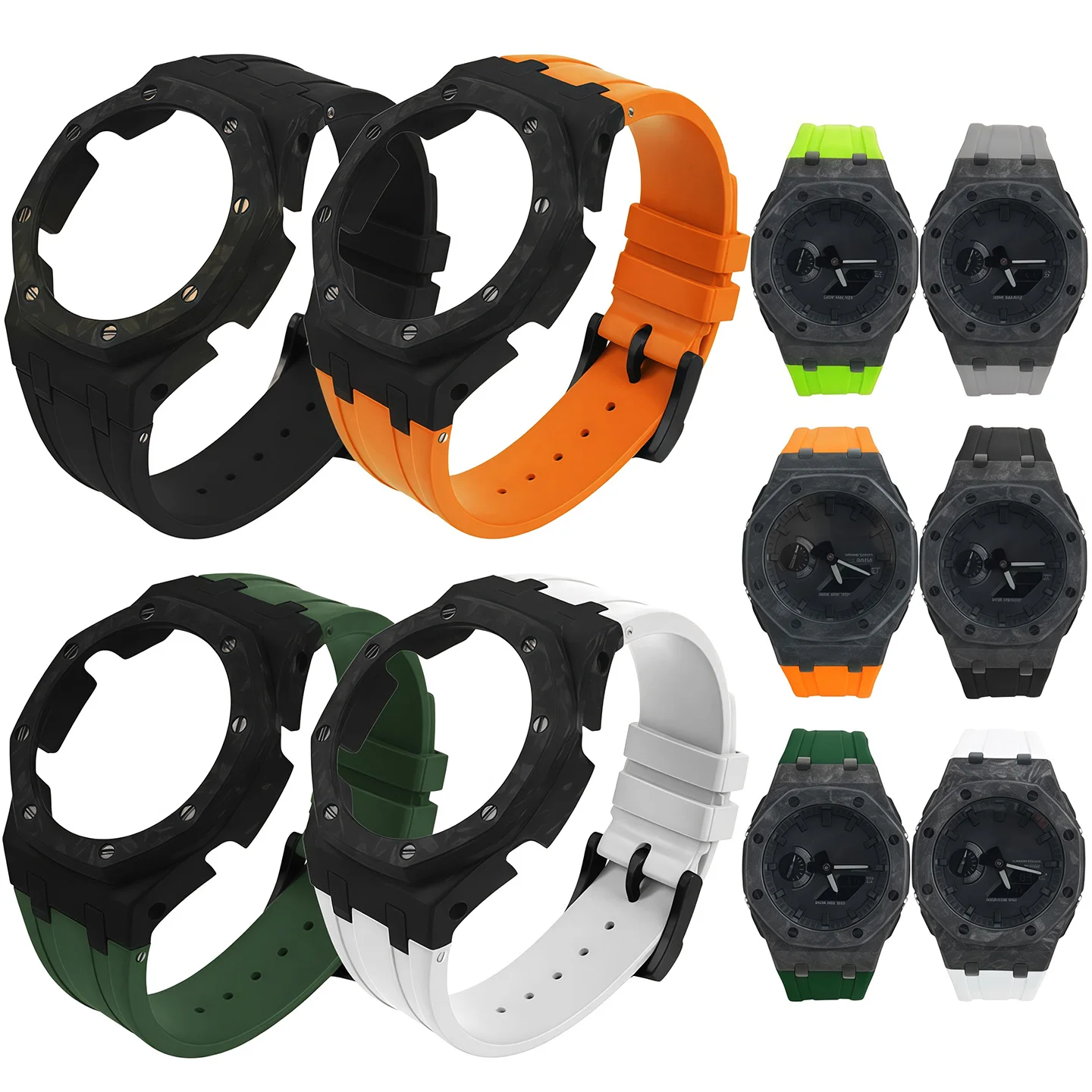 For Casio GA-B2100 Farmhouse Oak Fluororubber Strap Kit FMK Strap Modification GA-2100 Carbon Fiber Case Watch Accessories
For Casio GA-B2100 Farmhouse Oak Fluororubber Strap Kit FMK Strap Modification GA-2100 Carbon Fiber Case Watch Accessories