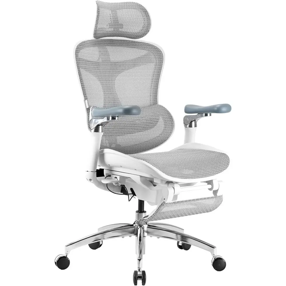 Ergonomic Office Chair with Footrest, Ultra-Soft 6D Armrests, Lumbar Support, and Seat Depth Adjustment (Grey)
Ergonomic Office Chair with Footrest, Ultra-Soft 6D Armrests, Lumbar Support, and Seat Depth Adjustment (Grey)