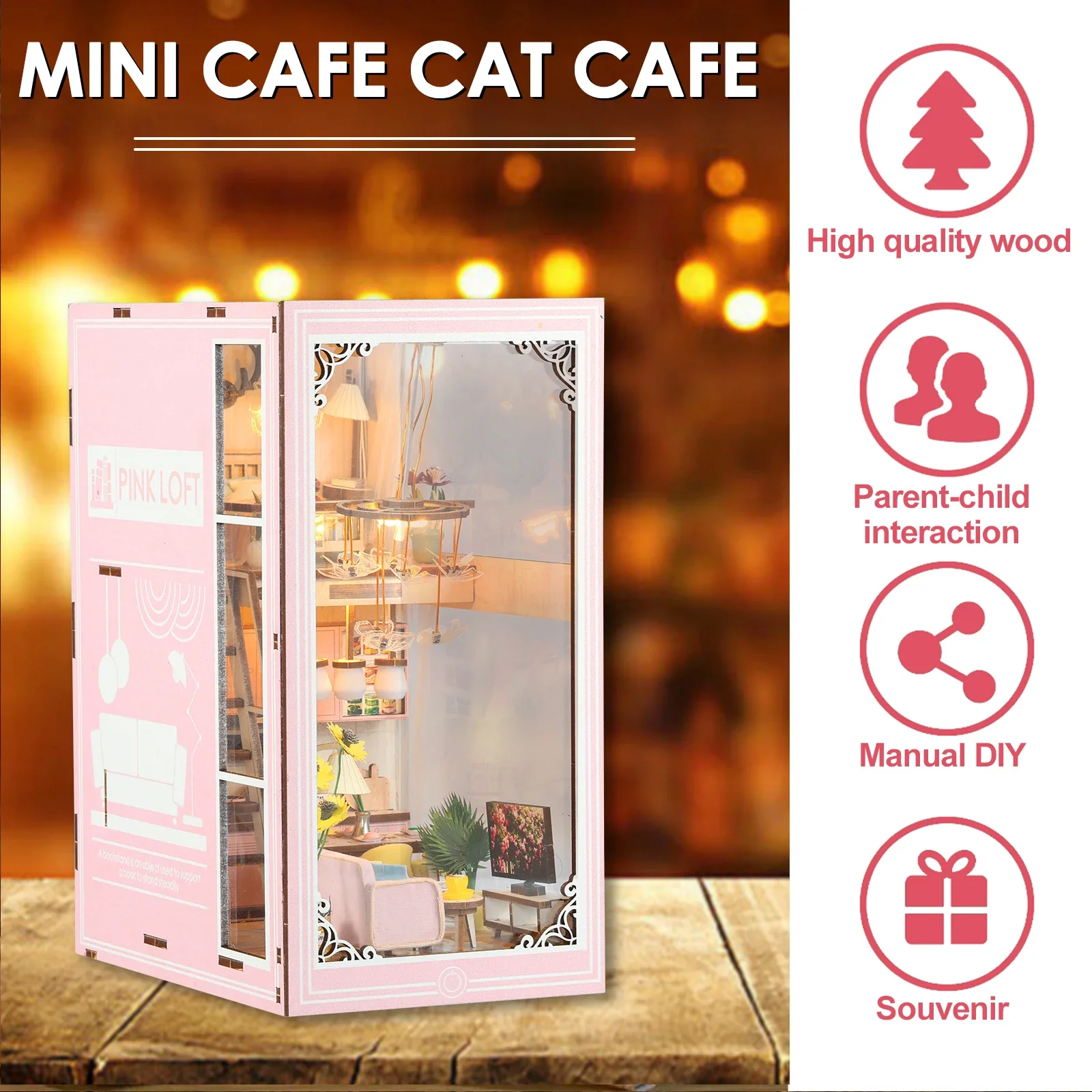 3D DIY Book Nook Kit Shelf Insert Decor Miniature Dollhouse Wooden Romantic Bookshelf Decor Build with LED Light for Teens Adult
3D DIY Book Nook Kit Shelf Insert Decor Miniature Dollhouse Wooden Romantic Bookshelf Decor Build with LED Light for Teens Adult