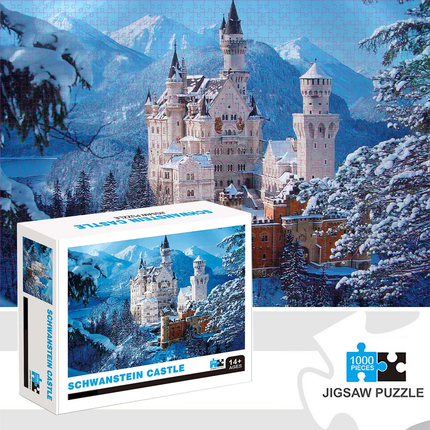 1000-граммные пазлы, замок Schwanstein, большие игрушки-пазлы для взрослых, подарок, интеллектуальная декомпрессионная забавная семейная игра
1000-граммные пазлы, замок Schwanstein, большие игрушки-пазлы для взрослых, подарок, интеллектуальная декомпрессионная забавная семейная игра