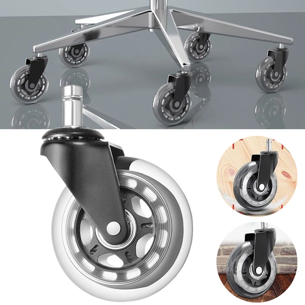 Universal Office Chair Caster Wheels Replacement High Quality Gaming Chair Rollers Furniture Hardware 3 Inch
Universal Office Chair Caster Wheels Replacement High Quality Gaming Chair Rollers Furniture Hardware 3 Inch