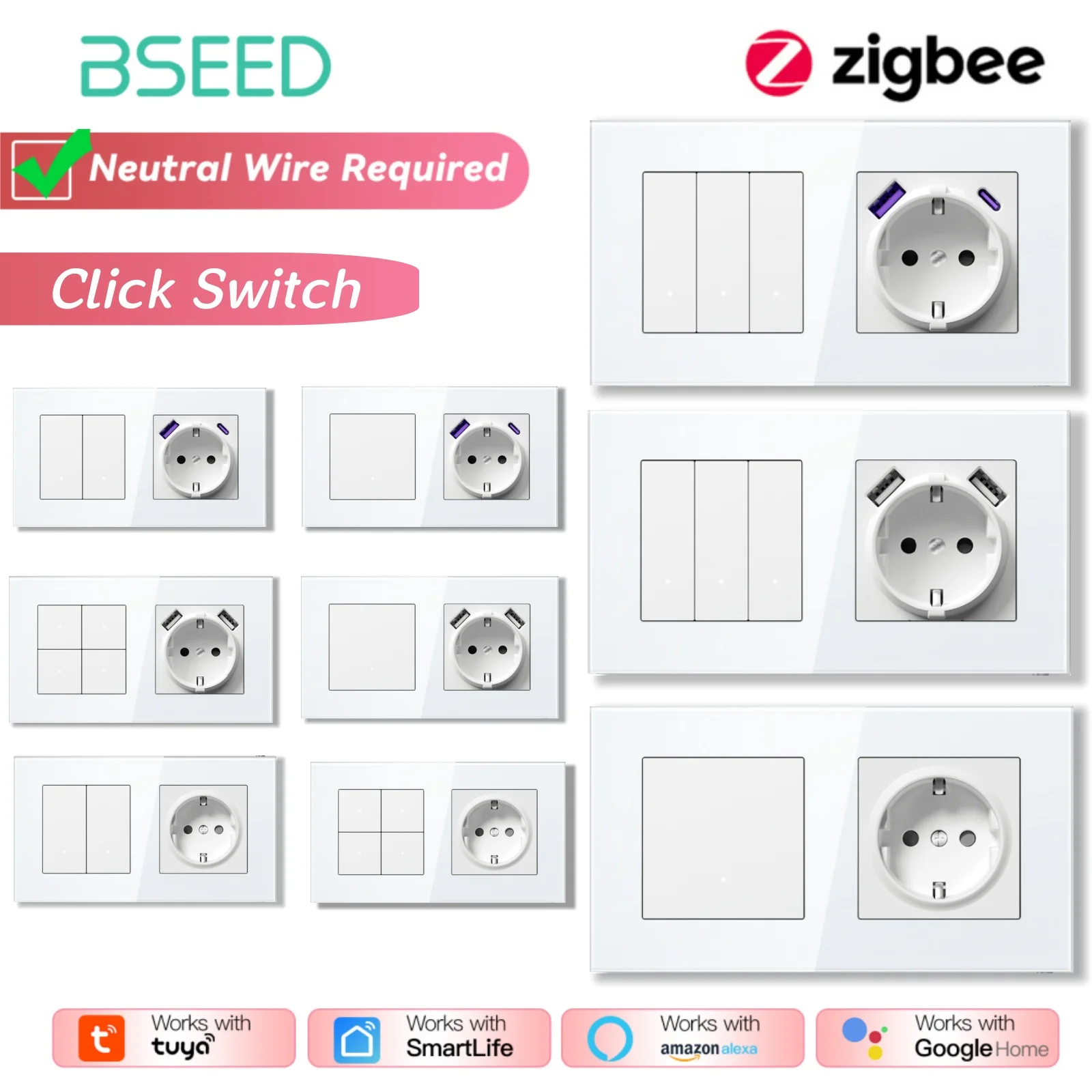 BSEED ZigBee Переключатели Настенные умные выключатели света с желтой подсветкой Стеклянная рамка Переключатель приложения Tuya Настенные розетки европейского стандарта с USB
BSEED ZigBee Переключатели Настенные умные выключатели света с желтой подсветкой Стеклянная рамка Переключатель приложения Tuya Настенные розетки европейского стандарта с USB