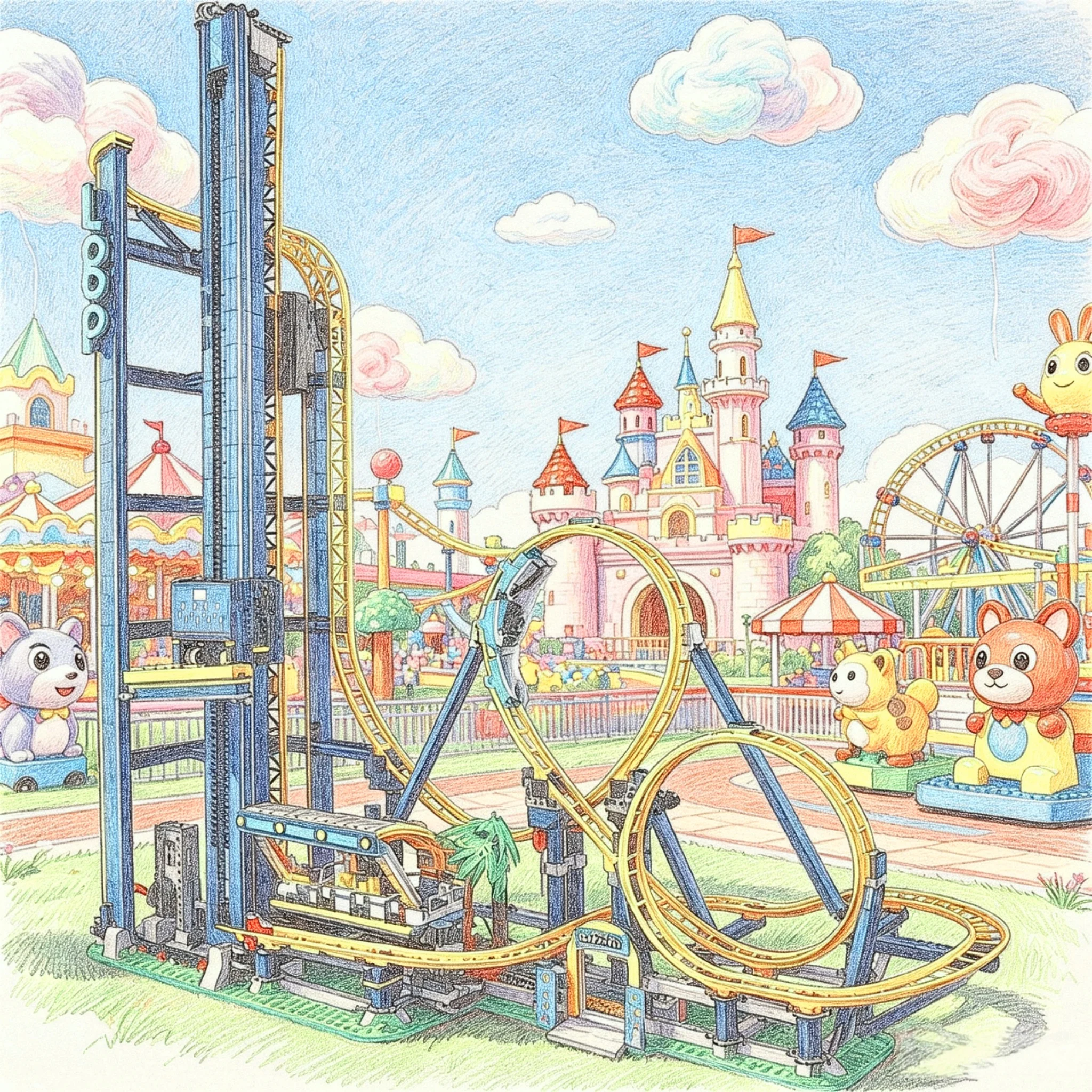 New creative roller coaster super large series brick model series toys men and women holiday gifts
New creative roller coaster super large series brick model series toys men and women holiday gifts