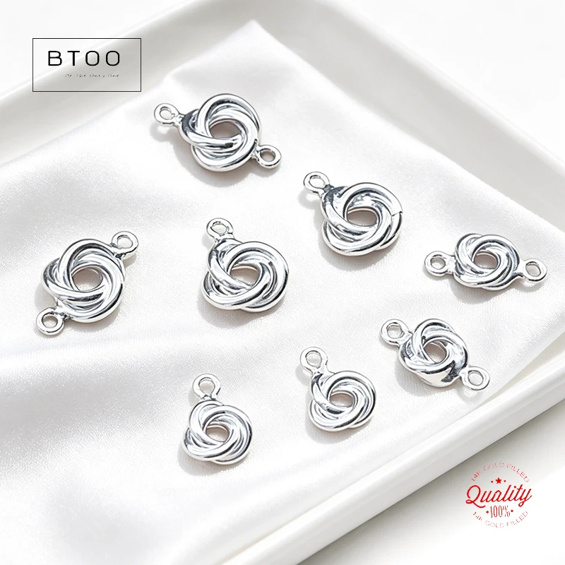 925 Sterling Silver Love Knot Charm 5/6MM Connector Pendant for Bracelet Necklace Earring Jewelry Findings Silver Accessory
925 Sterling Silver Love Knot Charm 5/6MM Connector Pendant for Bracelet Necklace Earring Jewelry Findings Silver Accessory