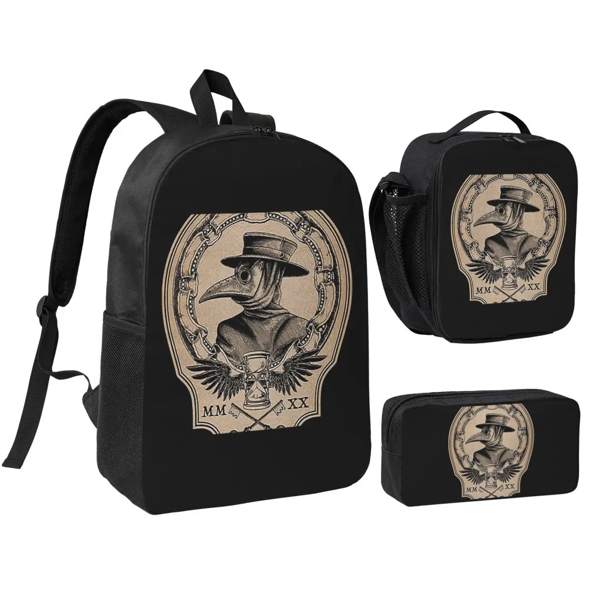 Vintage Plague Doc Backpack Student BookBag School Bag Shoulder Bags 3ps Insulated Lunch Bag Pencil Case
Vintage Plague Doc Backpack Student BookBag School Bag Shoulder Bags 3ps Insulated Lunch Bag Pencil Case