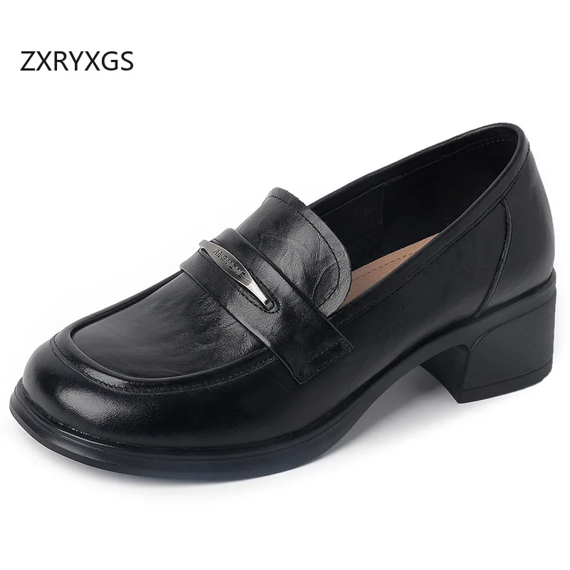 ZXRYXGS Superior Cowhide Elegant Fashion Shoes Woman New Thick Mid Heels 2025 Banquet Trendy Shoes Large Size Real Leather Shoes
ZXRYXGS Superior Cowhide Elegant Fashion Shoes Woman New Thick Mid Heels 2025 Banquet Trendy Shoes Large Size Real Leather Shoes