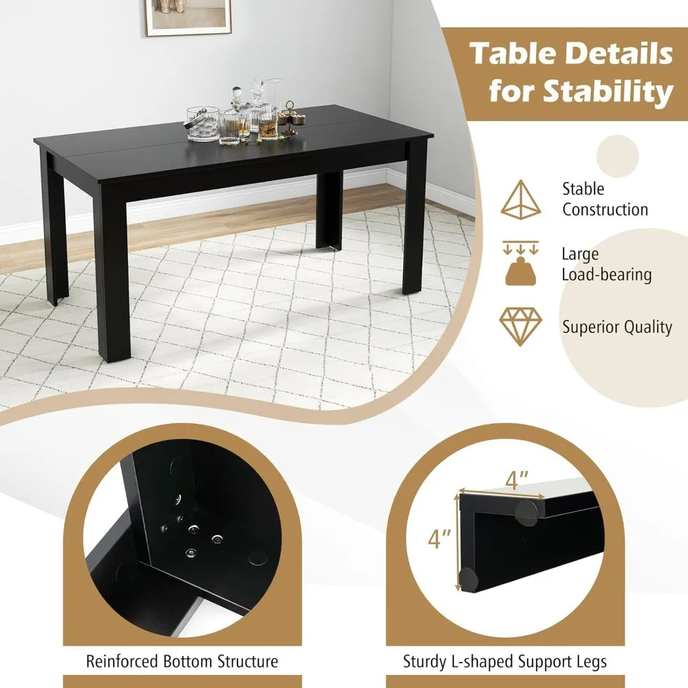 Dining Table Set for 4, Rectangular Wooden Dining Table & 4 Windsor Dining Chairs, 5 Pieces Modern Space-Saving, Customized
Dining Table Set for 4, Rectangular Wooden Dining Table & 4 Windsor Dining Chairs, 5 Pieces Modern Space-Saving, Customized