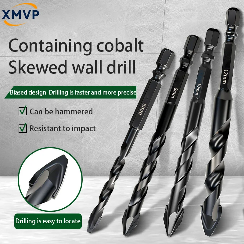 Cobalt eccentric drill bit for ceramic tiles, hexagonal handle, for concrete drilling, new type electric drill, alloy steel cera
Cobalt eccentric drill bit for ceramic tiles, hexagonal handle, for concrete drilling, new type electric drill, alloy steel cera