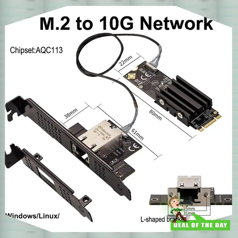 24-часовая доставка M.2 B + M, однопортовая сетевая карта 10Gbe, сетевой адаптер Ethernet RJ45, AQC113, сетка для сервера промышленного управления
24-часовая доставка M.2 B + M, однопортовая сетевая карта 10Gbe, сетевой адаптер Ethernet RJ45, AQC113, сетка для сервера промышленного управления