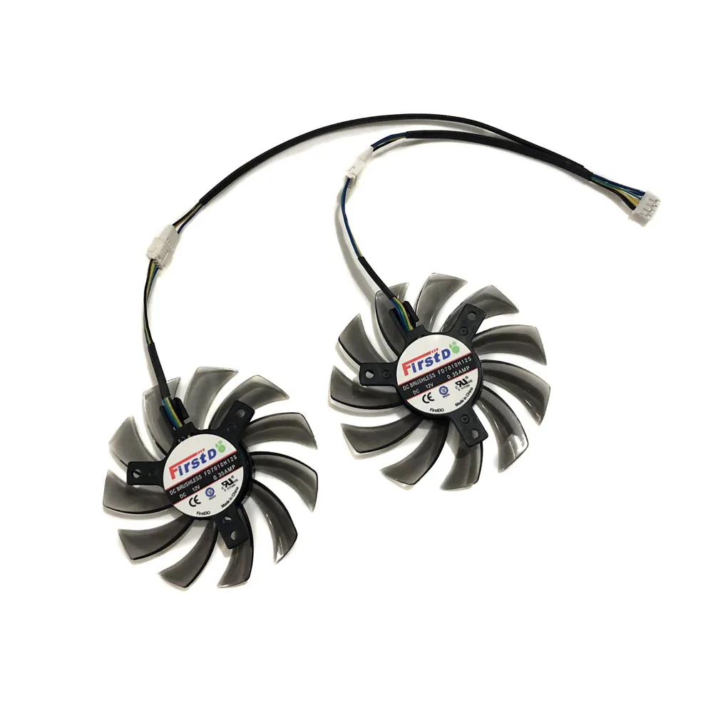 2Pcs/Set 4Pin 75mm FD7010H12S GPU Cooler Video Graphics Card Fan For ASUS GTX650TI/660/670 MSI R6790 Twin Frozr II Replacement
2Pcs/Set 4Pin 75mm FD7010H12S GPU Cooler Video Graphics Card Fan For ASUS GTX650TI/660/670 MSI R6790 Twin Frozr II Replacement
