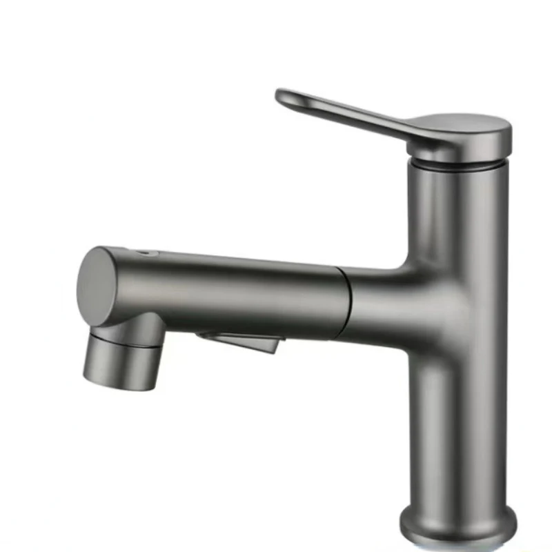 All Copper Gun Gray Pull Type Gargle Bathroom Multi-functional Faucet Bathroom Sink Hot and Cold Faucet
All Copper Gun Gray Pull Type Gargle Bathroom Multi-functional Faucet Bathroom Sink Hot and Cold Faucet