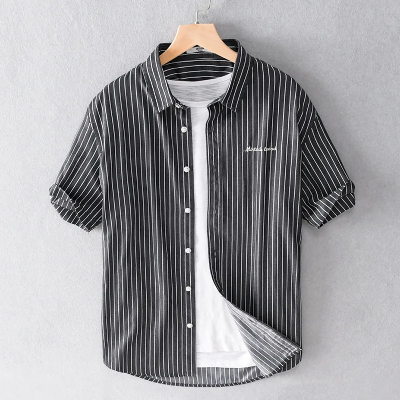 White Ice Silk Stripe irt Летняя мужская ort Sve Casual Sle Дышащая удобная молодежная верхняя одежда Faion для мужчин
White Ice Silk Stripe irt Летняя мужская ort Sve Casual Sle Дышащая удобная молодежная верхняя одежда Faion для мужчин
