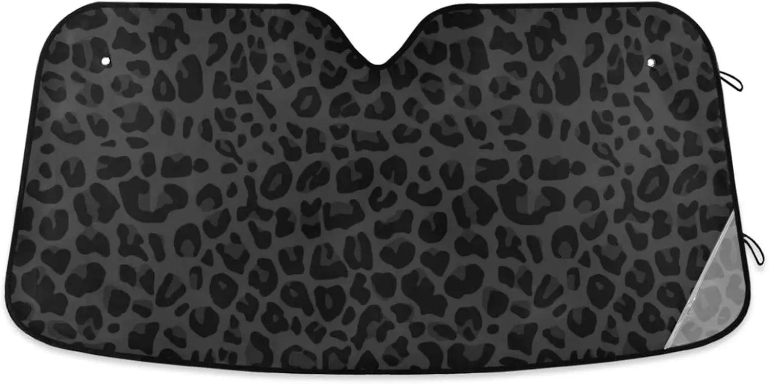 Black Leopard Car Windshield Sun Shade African Animal Skin Print Foldable Sun Visor for Vehicle Cooling 55"x27.6"
Black Leopard Car Windshield Sun Shade African Animal Skin Print Foldable Sun Visor for Vehicle Cooling 55"x27.6"