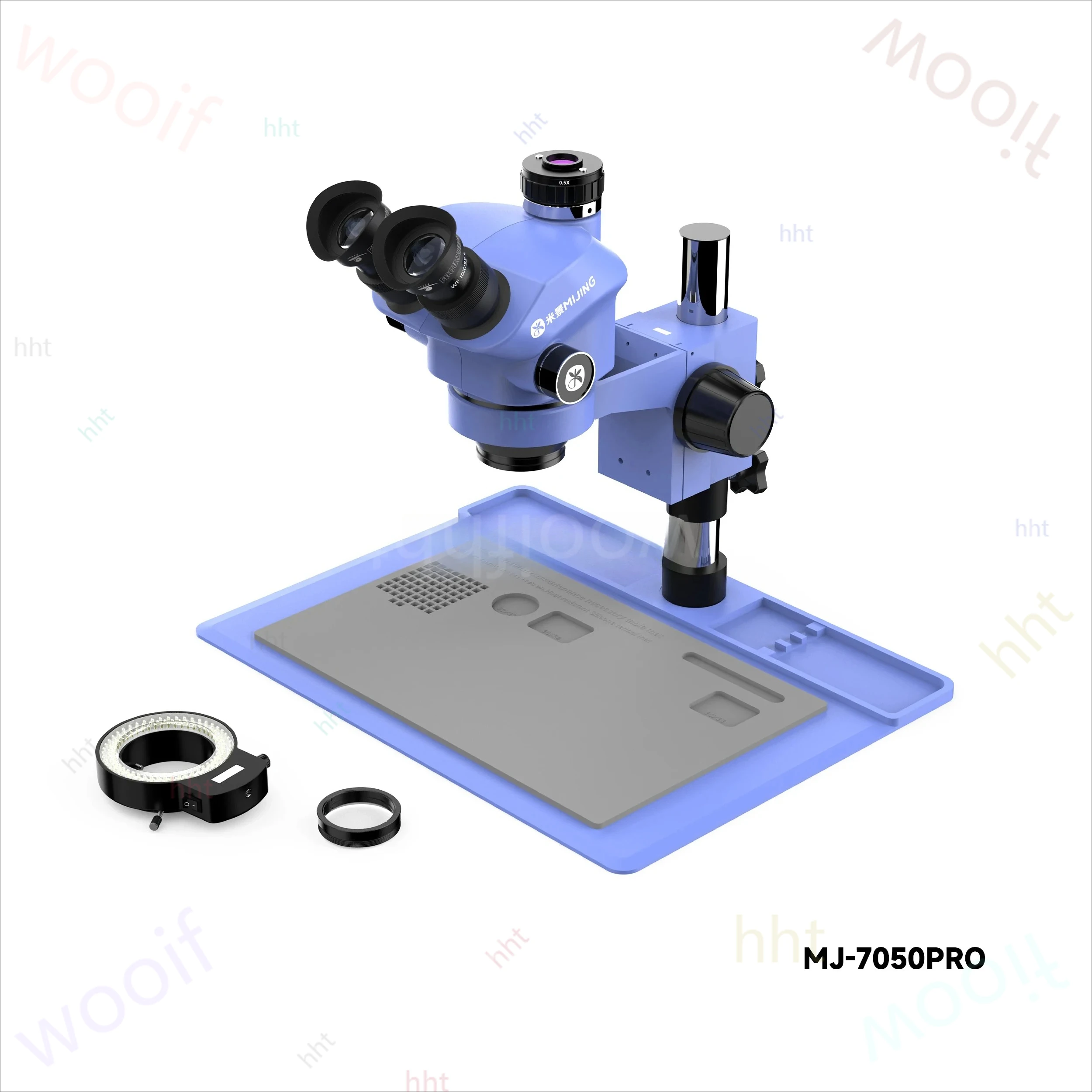 Mijing MJ-7050PRO Adjustable Universal Trinocular Microscope 7-50X With Silicone Pad Zoom Stereo Microscope 
Mijing MJ-7050PRO Adjustable Universal Trinocular Microscope 7-50X With Silicone Pad Zoom Stereo Microscope