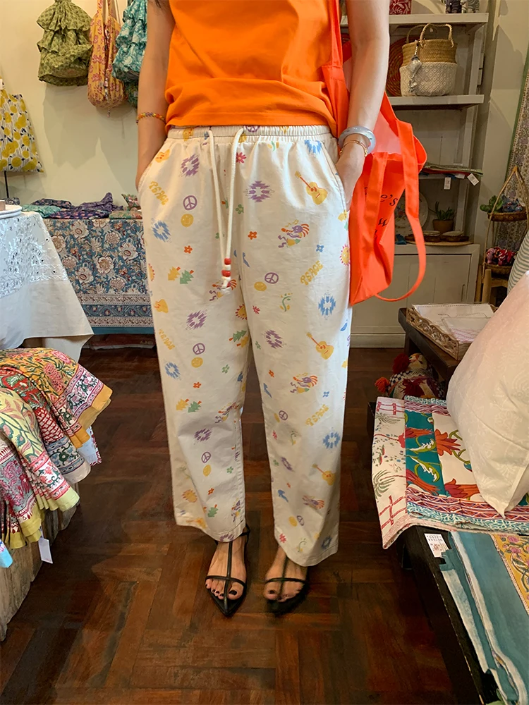 High Waist Wide Leg Pants Women's Belted Loose Fit Printed Khaki Color Commute Style Korean Fashion Long Cotton Casual Trousers
High Waist Wide Leg Pants Women's Belted Loose Fit Printed Khaki Color Commute Style Korean Fashion Long Cotton Casual Trousers