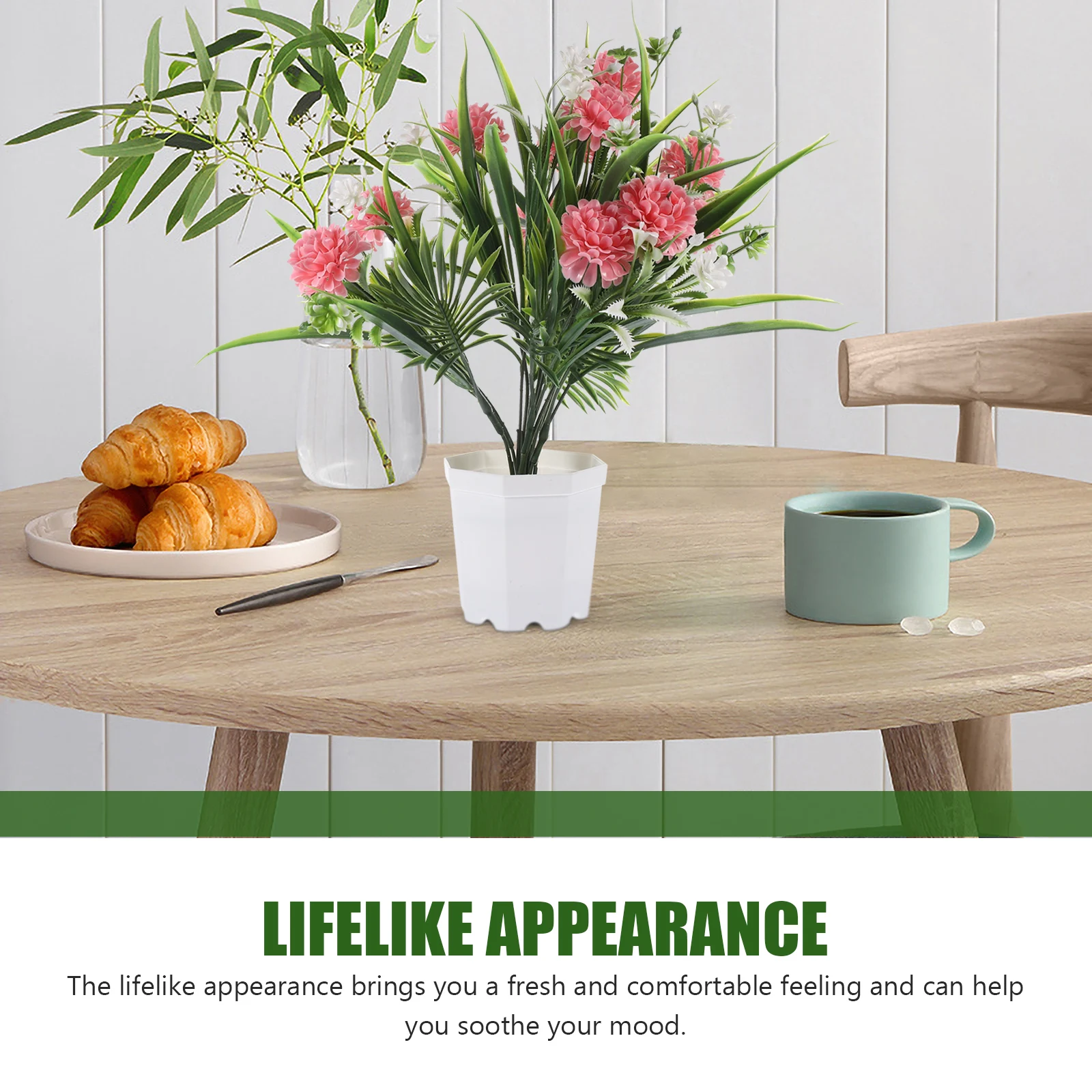 Artificial Flower 1 Mini Potted Plant Realistic Faux Plastic Flowers Vivid Faux Flower nament for Home Decor
Artificial Flower 1 Mini Potted Plant Realistic Faux Plastic Flowers Vivid Faux Flower nament for Home Decor