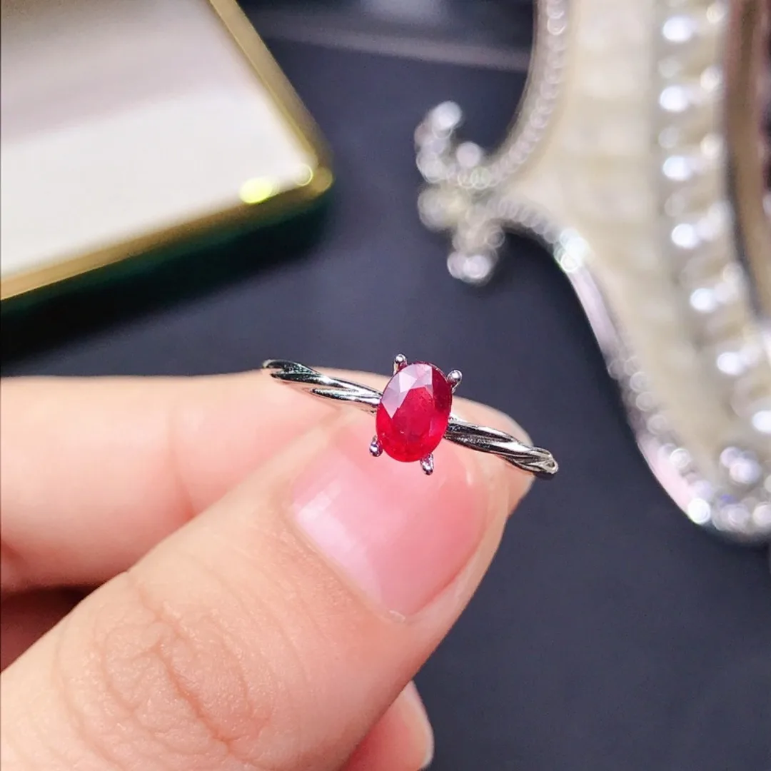 Natural Ruby Ring S925 Sterling Silver Adjustable Ladies Ring Jewelry Gift Turkish Rings for Women
Natural Ruby Ring S925 Sterling Silver Adjustable Ladies Ring Jewelry Gift Turkish Rings for Women