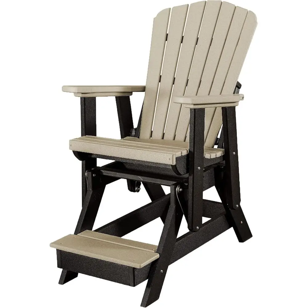 Slat an Back Poly Balcony Adirondack Glider with ootrest Outdoor Patio Chair (Black & Weatherwood)
Slat an Back Poly Balcony Adirondack Glider with ootrest Outdoor Patio Chair (Black & Weatherwood)
