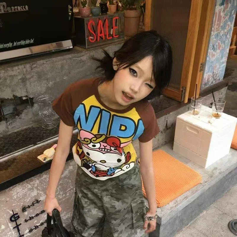Sanrio MINISO Hello Kitty Fashion Y2K Short Sleeve Summer Girls T-shirts Sleeves High Figures Comfort Creative Print Clothes
Sanrio MINISO Hello Kitty Fashion Y2K Short Sleeve Summer Girls T-shirts Sleeves High Figures Comfort Creative Print Clothes