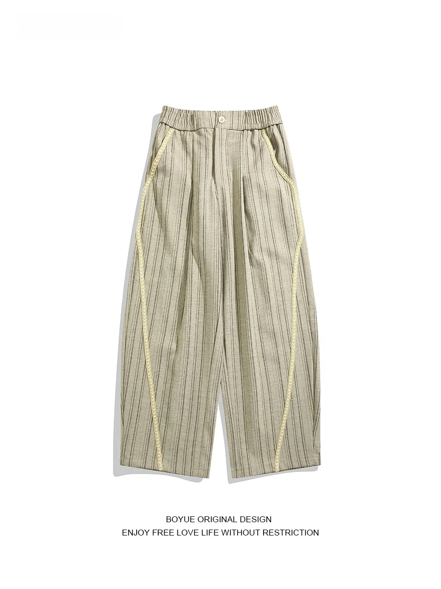 Брюки Boyue в стиле кэжуал для мужчин и женщин, винтажные, в пол, с широкими штанинами, в полоску, стильные, комфортные, для отдыха
Брюки Boyue в стиле кэжуал для мужчин и женщин, винтажные, в пол, с широкими штанинами, в полоску, стильные, комфортные, для отдыха