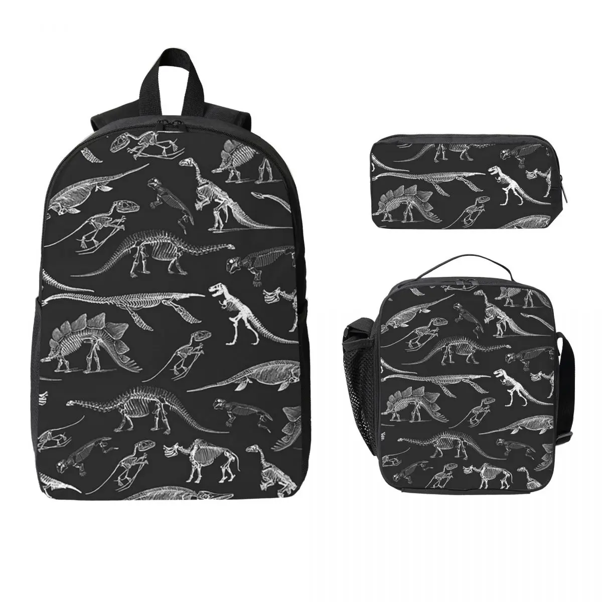 Black And White Dinosaur Skeleton Fossils Backpack BookBag School Bag Laptop Shoulder Bags 3ps Insulated Lunch Bag Pencil Case
Black And White Dinosaur Skeleton Fossils Backpack BookBag School Bag Laptop Shoulder Bags 3ps Insulated Lunch Bag Pencil Case