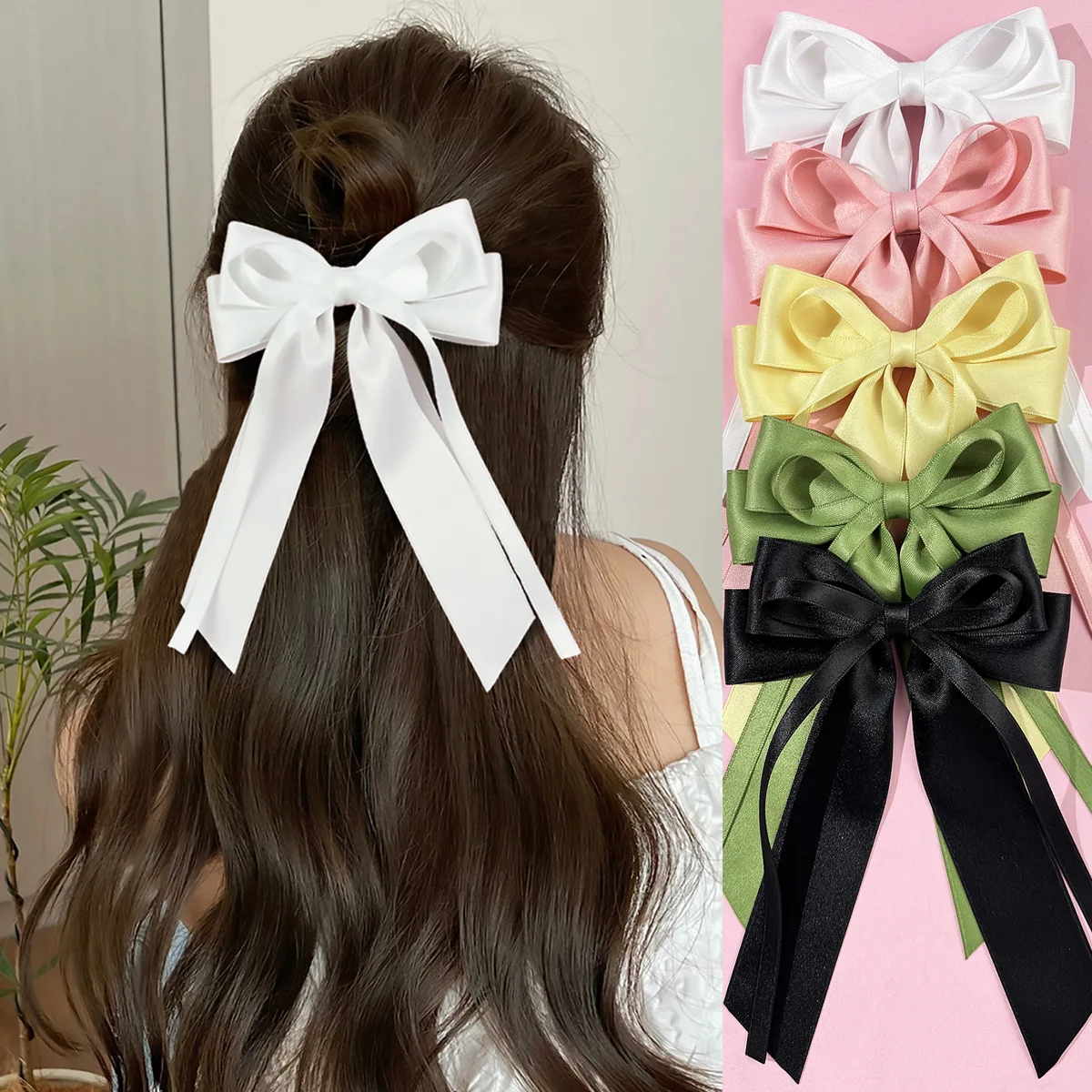 Vintage Large Bowknot Hair Clip Trendy Long Ribbon Hairpins Barrettes Headwear for Women Girls Hair Accessories Wedding Jewelry
Vintage Large Bowknot Hair Clip Trendy Long Ribbon Hairpins Barrettes Headwear for Women Girls Hair Accessories Wedding Jewelry