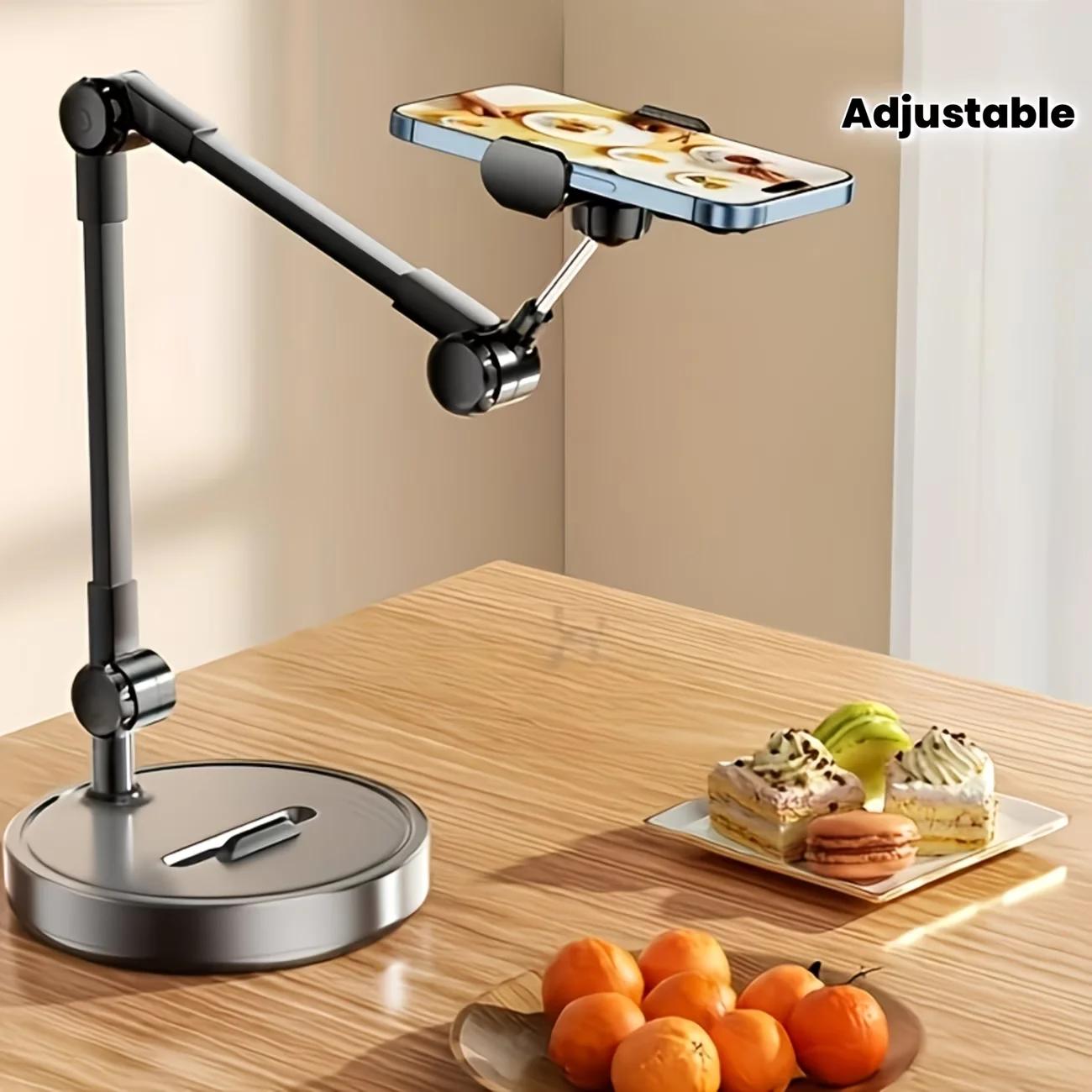 Durable and adjustable metal phone stand, multi-angle desktop stand, suitable for live streaming, video recording,
Durable and adjustable metal phone stand, multi-angle desktop stand, suitable for live streaming, video recording,