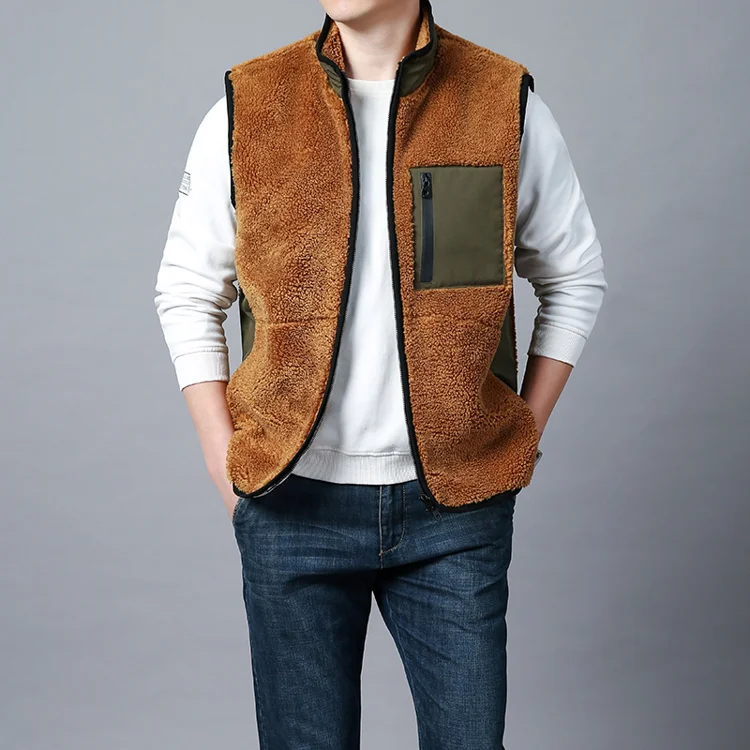 Men Outdoor Polar Fleece Vest Sleeveless Coat Autumn Winter Thick Warm Fashion Tops Outerwear Waistcoats New Patch Zipper Pocket
Men Outdoor Polar Fleece Vest Sleeveless Coat Autumn Winter Thick Warm Fashion Tops Outerwear Waistcoats New Patch Zipper Pocket