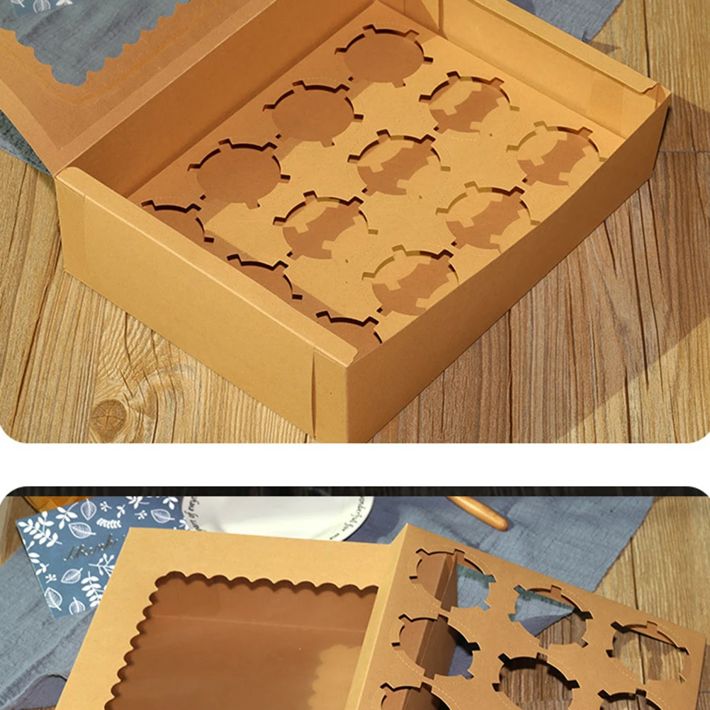12 Cavities Cupcake Boxes Food Grade Paperboard Disposable Containers Muffins Windowed Eco Friendly Foldable Reusable
12 Cavities Cupcake Boxes Food Grade Paperboard Disposable Containers Muffins Windowed Eco Friendly Foldable Reusable