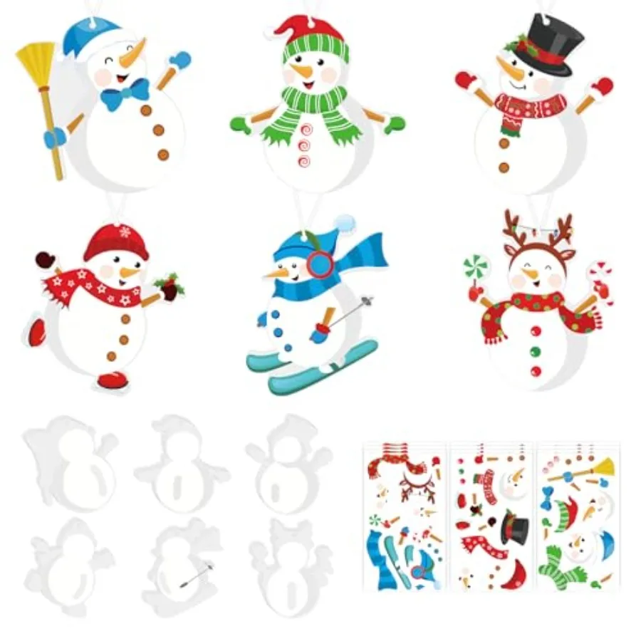 24Pcs Christmas Craft Kits, DIY Stickers Cutouts Ornaments Kit, Make Your Own Christmas Craft for Xmas Tree Decorations Winter
24Pcs Christmas Craft Kits, DIY Stickers Cutouts Ornaments Kit, Make Your Own Christmas Craft for Xmas Tree Decorations Winter