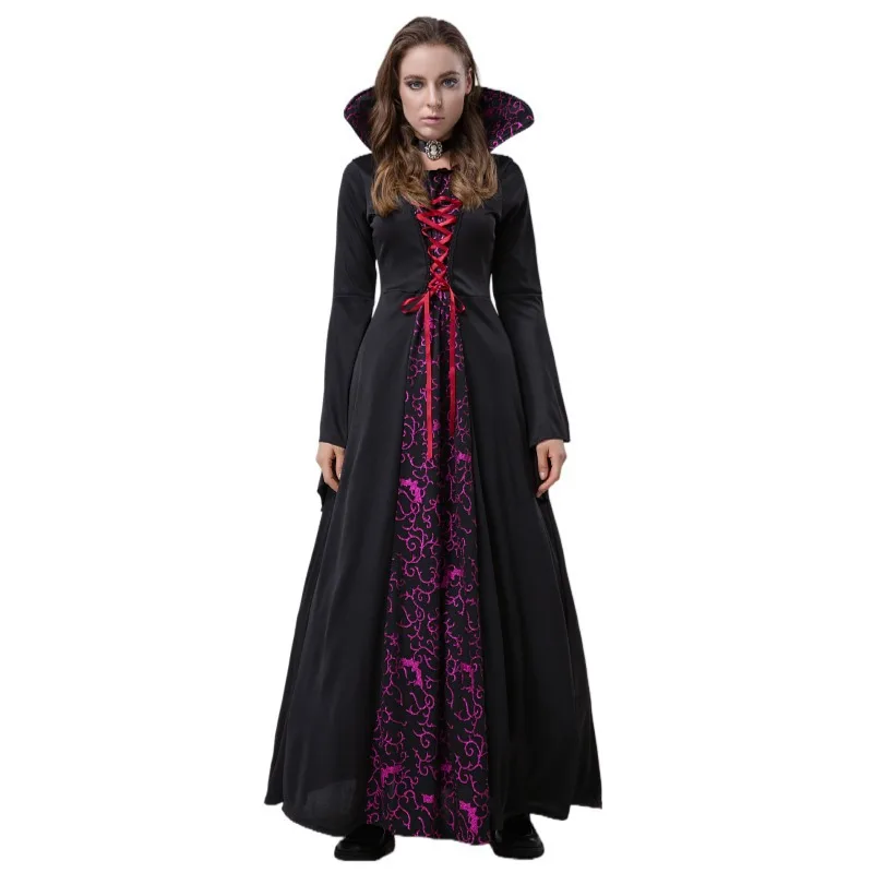 Halloween Masquerade Vampire Queen Costume Court Magic Witch Performance Dress
Halloween Masquerade Vampire Queen Costume Court Magic Witch Performance Dress