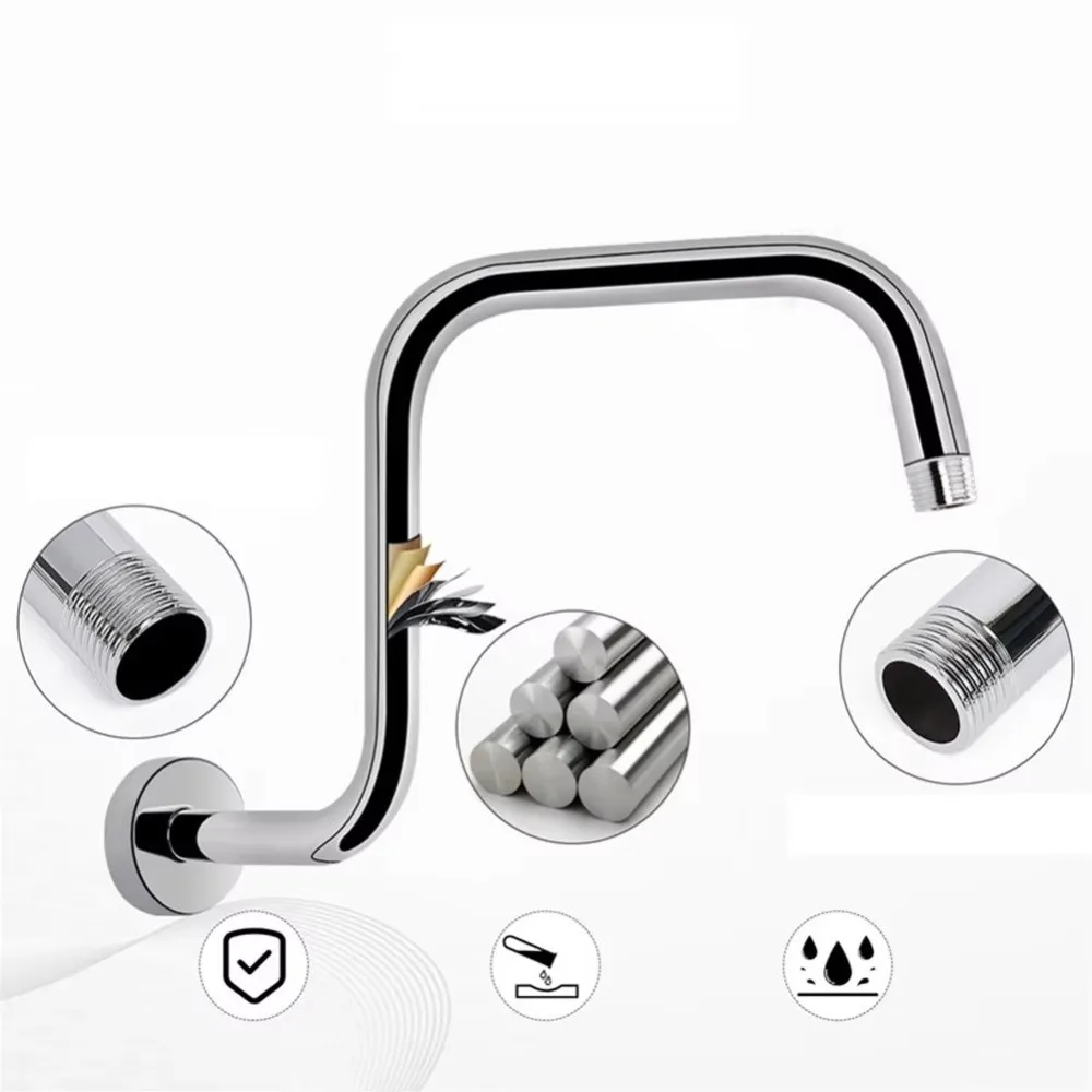 Wall Mounted Shower Head Bracket Silver Black Easy Installation Shower Arms Stainless Steel Shower Head Bar Bathroom Hardware
Wall Mounted Shower Head Bracket Silver Black Easy Installation Shower Arms Stainless Steel Shower Head Bar Bathroom Hardware