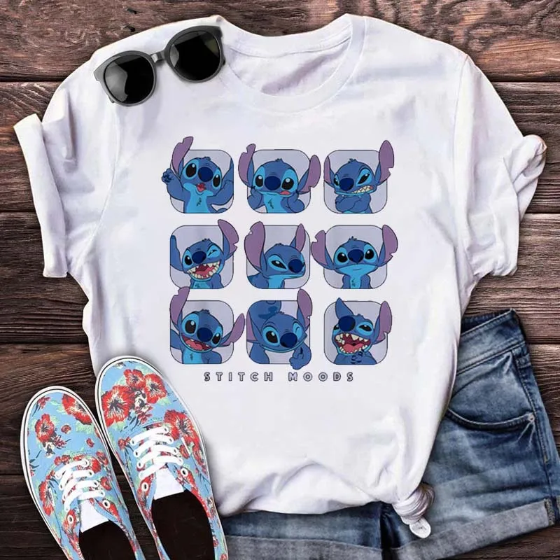 Casual Children Tee White Tops Lovely Lilo Stitch Women T Shirt Fashion Disney Cartoon Men Tshirt Summer Blouse Female T-shirts
Casual Children Tee White Tops Lovely Lilo Stitch Women T Shirt Fashion Disney Cartoon Men Tshirt Summer Blouse Female T-shirts