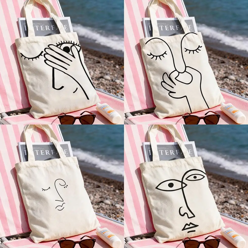 Minimal Quote Art Storage Bags Large Capacity Reusable Eco Canvas Tote Handbag With Double-Sided Print
Minimal Quote Art Storage Bags Large Capacity Reusable Eco Canvas Tote Handbag With Double-Sided Print