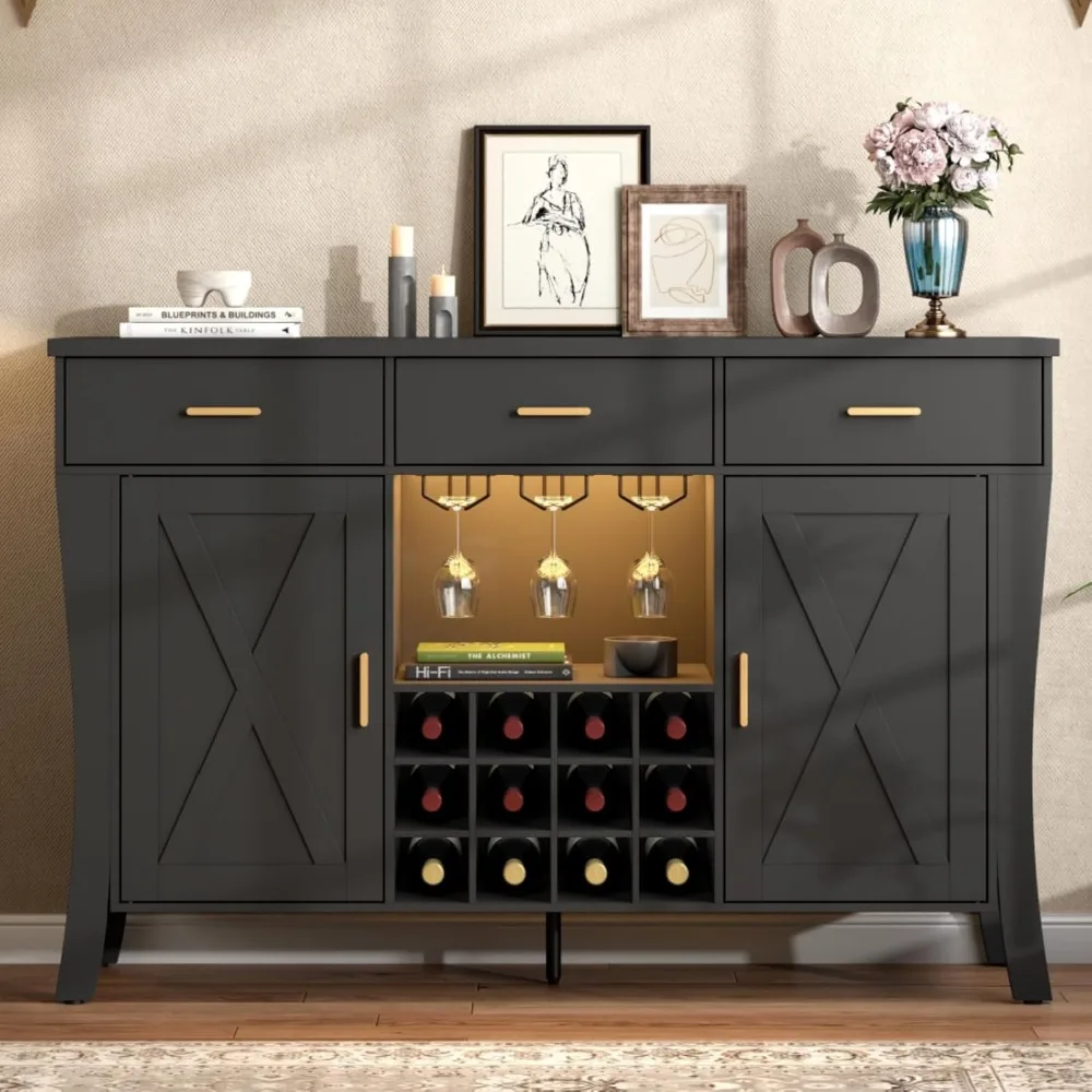Wine Bar Cabinet with LED Light, Farmhous Liquor cabinet with Wine and Glass Rack, Coffee Station with Storage, Customized
Wine Bar Cabinet with LED Light, Farmhous Liquor cabinet with Wine and Glass Rack, Coffee Station with Storage, Customized